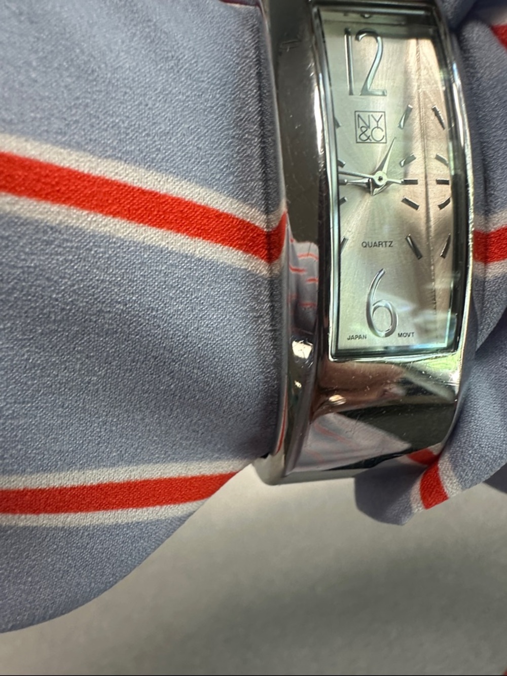 Silver-Tone Hinged Bangle New York and co Watch - Picture 5 of 5